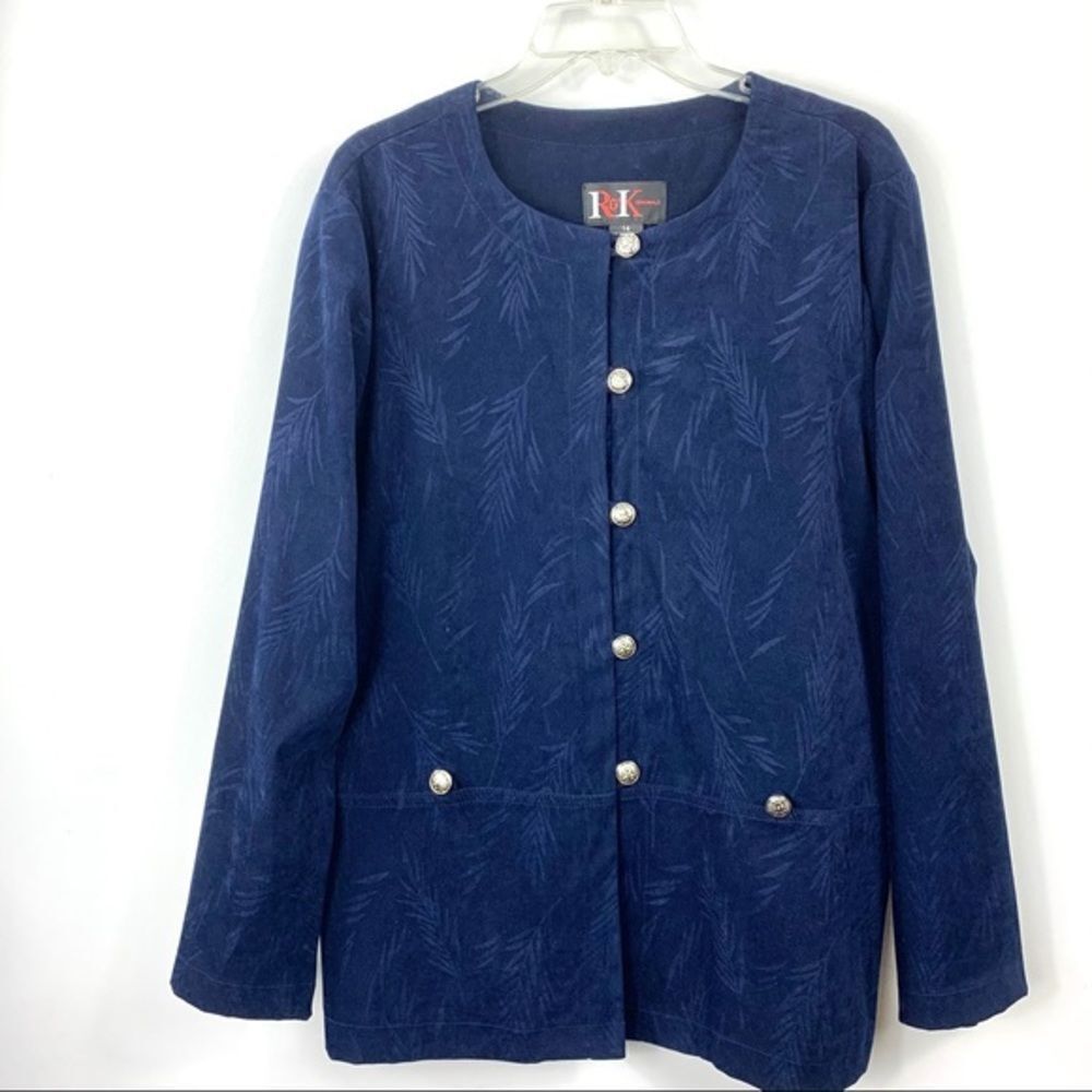 Crushed Velvet Blue‎ Jacket 14